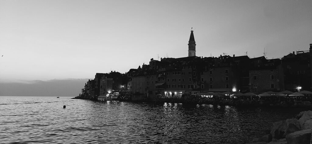 Sunset over the Adriatic Sea near Rovinj